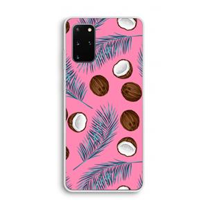 CaseCompany Kokosnoot roze: Samsung Galaxy S20 Plus Transparant Hoesje
