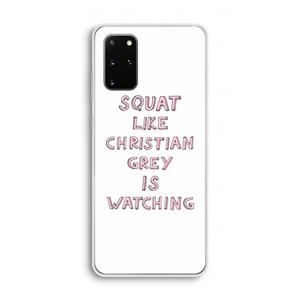 CaseCompany Christian Grey: Samsung Galaxy S20 Plus Transparant Hoesje