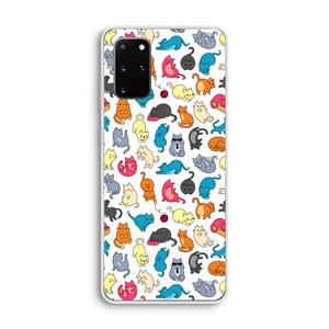 CaseCompany Kleurrijke katten: Samsung Galaxy S20 Plus Transparant Hoesje