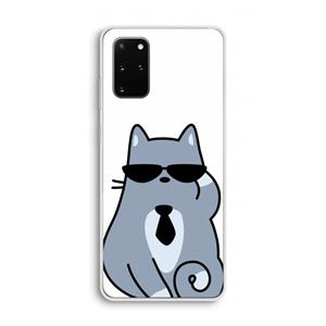 CaseCompany Cool cat: Samsung Galaxy S20 Plus Transparant Hoesje