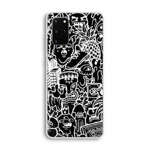CaseCompany Vexx Black Mixtape: Samsung Galaxy S20 Plus Transparant Hoesje