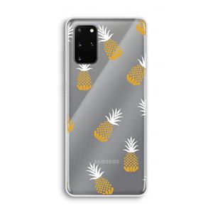 CaseCompany Ananasjes: Samsung Galaxy S20 Plus Transparant Hoesje