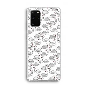 CaseCompany Zwanen: Samsung Galaxy S20 Plus Transparant Hoesje