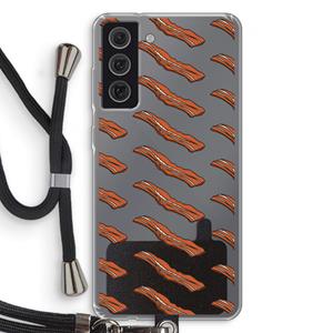 CaseCompany Bacon to my eggs #2: Samsung Galaxy S21 FE Transparant Hoesje met koord