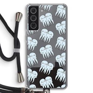 CaseCompany Octopussen: Samsung Galaxy S21 FE Transparant Hoesje met koord