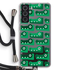 CaseCompany Crocs: Samsung Galaxy S21 FE Transparant Hoesje met koord