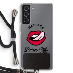 CaseCompany Badass Babes Club: Samsung Galaxy S21 FE Transparant Hoesje met koord