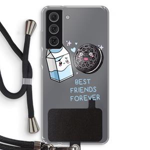 CaseCompany Best Friend Forever: Samsung Galaxy S21 FE Transparant Hoesje met koord