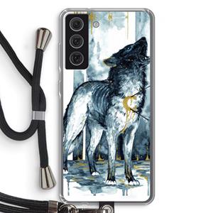CaseCompany Bleeding Soul: Samsung Galaxy S21 FE Transparant Hoesje met koord
