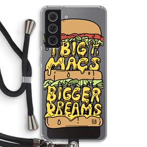 CaseCompany Big Macs Bigger Dreams: Samsung Galaxy S21 FE Transparant Hoesje met koord