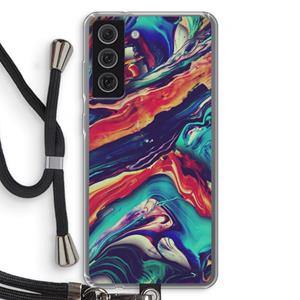 CaseCompany Chameleon Sun: Samsung Galaxy S21 FE Transparant Hoesje met koord