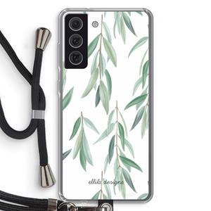 CaseCompany Branch up your life: Samsung Galaxy S21 FE Transparant Hoesje met koord