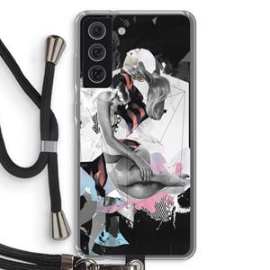 CaseCompany Camouflage de sommeil: Samsung Galaxy S21 FE Transparant Hoesje met koord