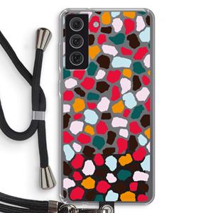 CaseCompany Colored Giraffe: Samsung Galaxy S21 FE Transparant Hoesje met koord