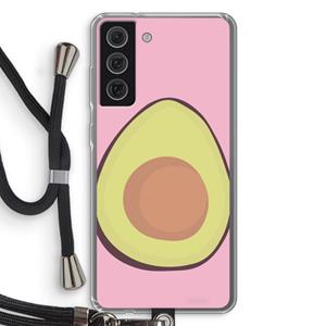 CaseCompany Avocado: Samsung Galaxy S21 FE Transparant Hoesje met koord