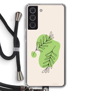 CaseCompany Beleaf in you: Samsung Galaxy S21 FE Transparant Hoesje met koord