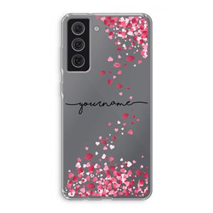 CaseCompany Hartjes en kusjes: Samsung Galaxy S21 FE Transparant Hoesje