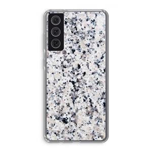 CaseCompany Gespikkelde marmer: Samsung Galaxy S21 FE Transparant Hoesje