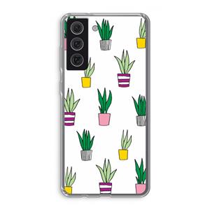 CaseCompany Sanseveria: Samsung Galaxy S21 FE Transparant Hoesje