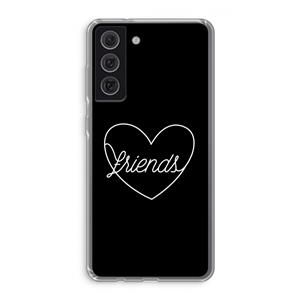 CaseCompany Friends heart black: Samsung Galaxy S21 FE Transparant Hoesje