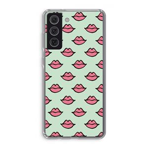 CaseCompany Lipjes: Samsung Galaxy S21 FE Transparant Hoesje