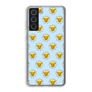 CaseCompany Leeuwenkoppen: Samsung Galaxy S21 FE Transparant Hoesje