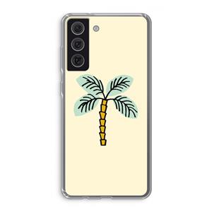 CaseCompany Palmboom: Samsung Galaxy S21 FE Transparant Hoesje