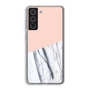 CaseCompany A touch of peach: Samsung Galaxy S21 FE Transparant Hoesje