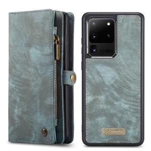 Caseme vintage 2 in 1 portemonnee hoes - Samsung Galaxy S20 Ultra - Blauw