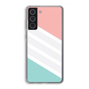 CaseCompany Strepen pastel: Samsung Galaxy S21 FE Transparant Hoesje