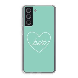 CaseCompany Best heart pastel: Samsung Galaxy S21 FE Transparant Hoesje