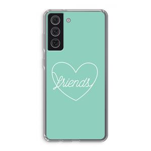 CaseCompany Friends heart pastel: Samsung Galaxy S21 FE Transparant Hoesje