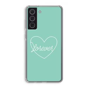 CaseCompany Forever heart pastel: Samsung Galaxy S21 FE Transparant Hoesje
