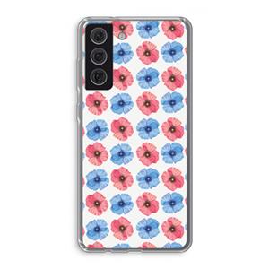 CaseCompany Klaproosjes: Samsung Galaxy S21 FE Transparant Hoesje