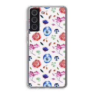 CaseCompany Bloemetjes: Samsung Galaxy S21 FE Transparant Hoesje
