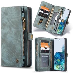 vintage 2 in 1 portemonnee hoes - Samsung Galaxy S20 - Blauw