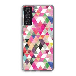 CaseCompany Gekleurde driehoekjes: Samsung Galaxy S21 FE Transparant Hoesje