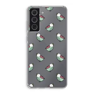 CaseCompany Vogeltjes: Samsung Galaxy S21 FE Transparant Hoesje