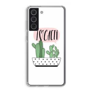CaseCompany I love cacti: Samsung Galaxy S21 FE Transparant Hoesje
