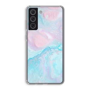 CaseCompany Fantasie pastel: Samsung Galaxy S21 FE Transparant Hoesje