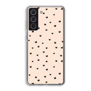 CaseCompany Kleine kattenkopjes: Samsung Galaxy S21 FE Transparant Hoesje