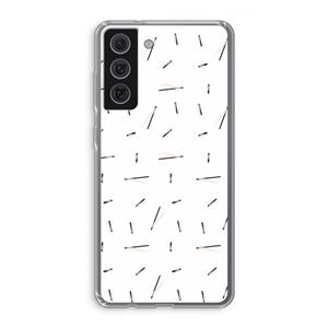 CaseCompany Hipster stripes: Samsung Galaxy S21 FE Transparant Hoesje