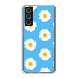 CaseCompany Margrietjes: Samsung Galaxy S21 FE Transparant Hoesje