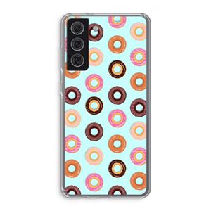 CaseCompany Donuts: Samsung Galaxy S21 FE Transparant Hoesje