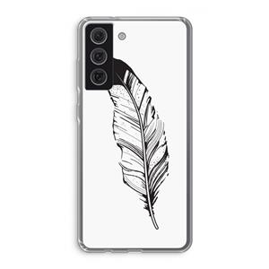 CaseCompany Pluim: Samsung Galaxy S21 FE Transparant Hoesje
