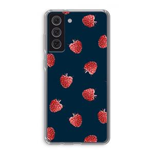 CaseCompany Framboosjes: Samsung Galaxy S21 FE Transparant Hoesje