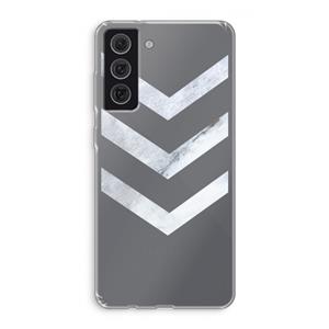 CaseCompany Marmeren pijlen: Samsung Galaxy S21 FE Transparant Hoesje