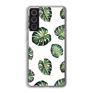 CaseCompany Tropische bladeren: Samsung Galaxy S21 FE Transparant Hoesje