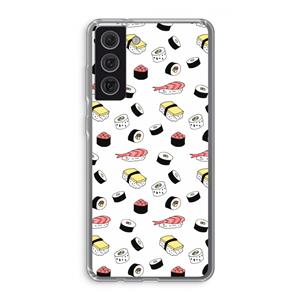CaseCompany Sushi time: Samsung Galaxy S21 FE Transparant Hoesje