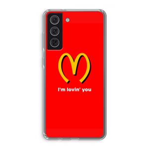 CaseCompany I'm lovin' you: Samsung Galaxy S21 FE Transparant Hoesje